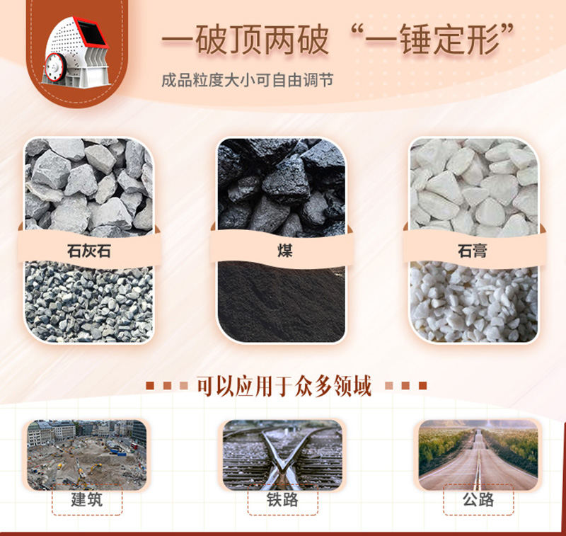 錘破一機兩用，可自成一條生產線